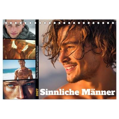 Sinnliche Männer (Tischkalender 2027 DIN A5 quer), CALVENDO Monatskalender