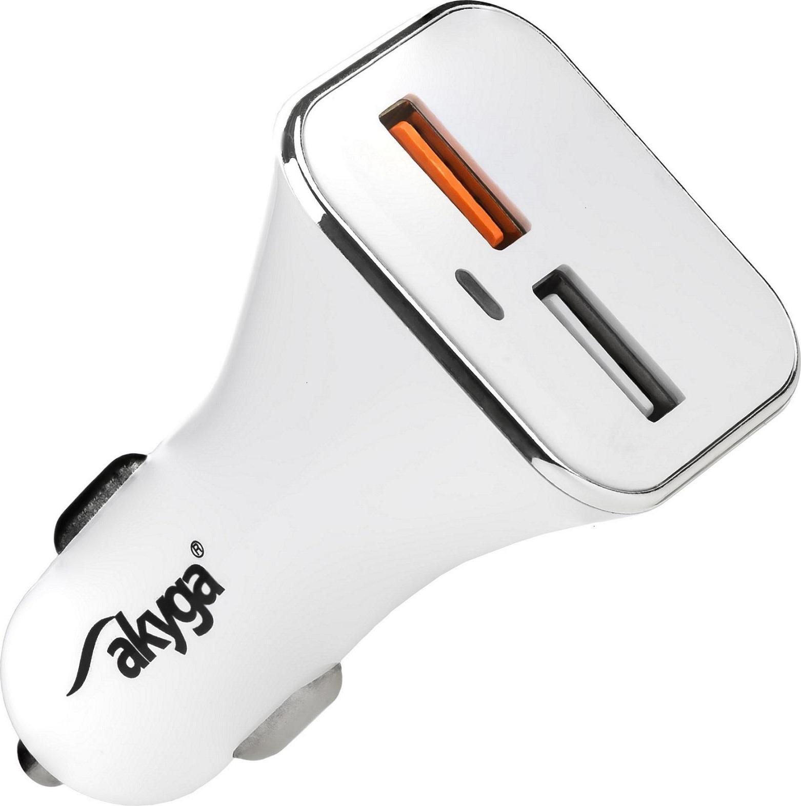 Akyga AK-CH-08 Auto-adapter met USB, 12V, 3A, wit