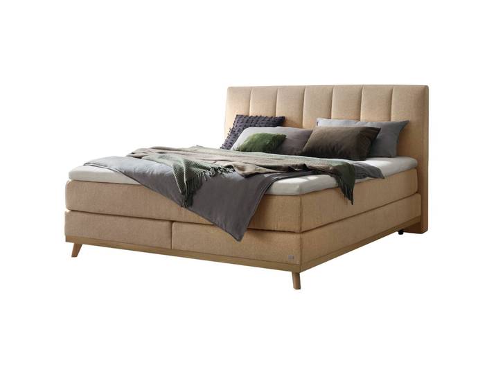 Hasena Boxspringbett Stefania sand Stoff 200 x 200 cm - Boxspringbett