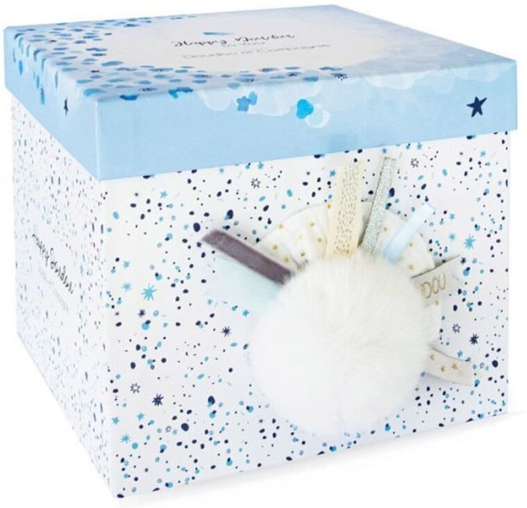 Pantin Pompon Blanc Happy Glossy 20cm - Doudou et Compagnie