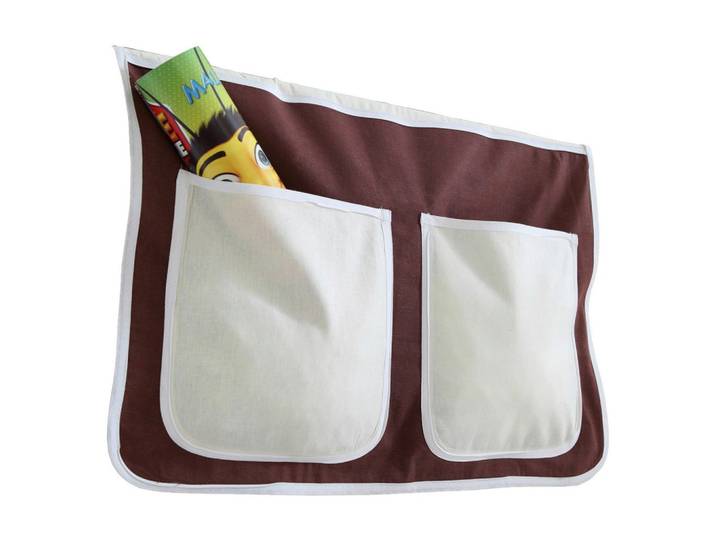 Betttasche Stofftasche , braun/beige