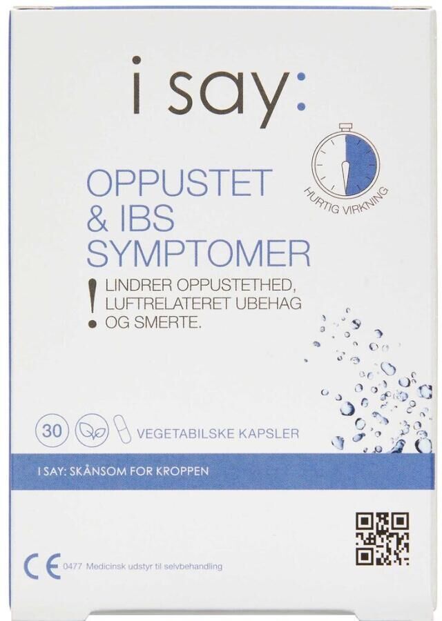 I Say: Oppustet & IBS Symptomer Medicinsk udstyr 30 kapsler