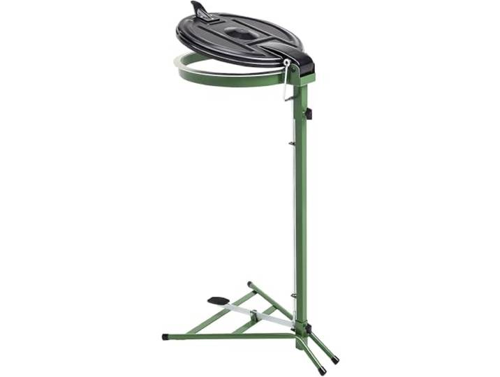 Kaiser + Kraft Müllsackständer Standgestell, für Volumen 120 l, mit Pedal, grün, Kunststoffdeckel