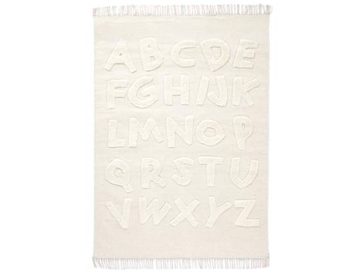 carpetfine Kinderteppich ABC Alphabet 160x230 cm Creme Lernteppich mit Buchstaben, 3D-Relief, weich und formstabil, für Kinderzimmer, Babyzimmer und Spielecke