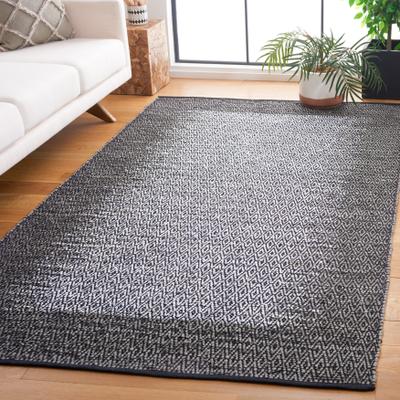 SAFAVIEH Handmade Vintage Boho Leather Mako Modern Stripe Leather Rug