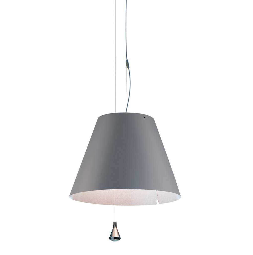 Luceplan Costanza Pendelleuchte mit Zugsystem, alu (höhenverstellbar per Zugsyst... höhenverstellbar per Zugsystem | betongrau 1D13NSA20020+9D1301511705