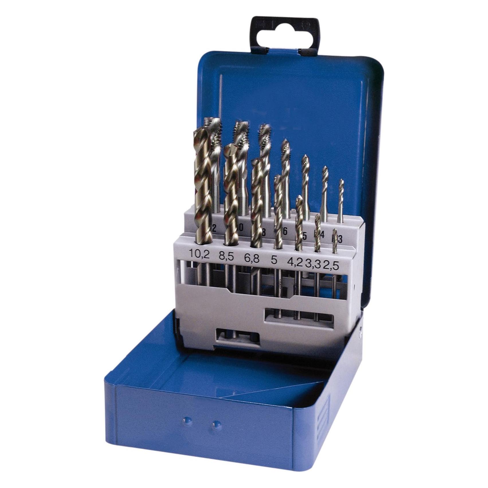 Eventus Maschinengewindebohrer-Set 14teilig metrisch Rechtsschneidend 10397 DIN 371, DIN 376 HSS-E (10397)
