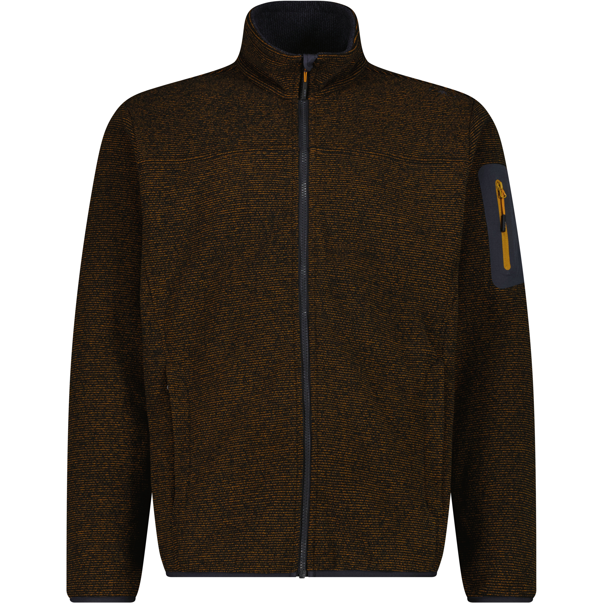 CMP Knitted Jacquard Herren Fleecejacke gelb Größe S Trekking Atmungsaktiv