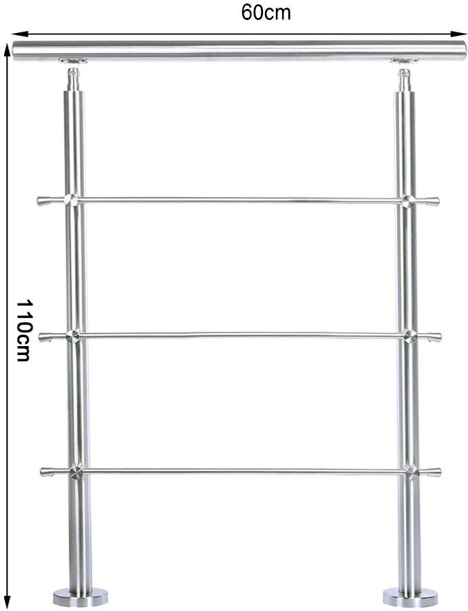 Latitude Run 110 cm H Porch and Stair Railings Fencing Sliver 110cm H x 60cm W x 4.24cm D