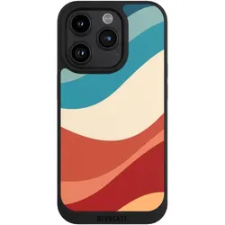 Nivocase Handyhülle für Apple iPhone 15 Pro Hülle NIVOpure Case Schwarz Farbe Farbverlauf Welle (Apple iPhone 15 Pro), Smartphone Hülle, Schwarz