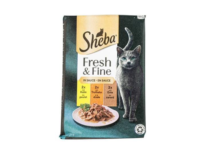 Sheba Fresh & Fine Katzenfutter in Sauce Geflügel Variation 6x50g