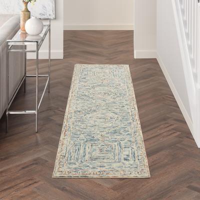 Nourison Linked Space Dyed Modern Hand Tufted Geometric Area Rug