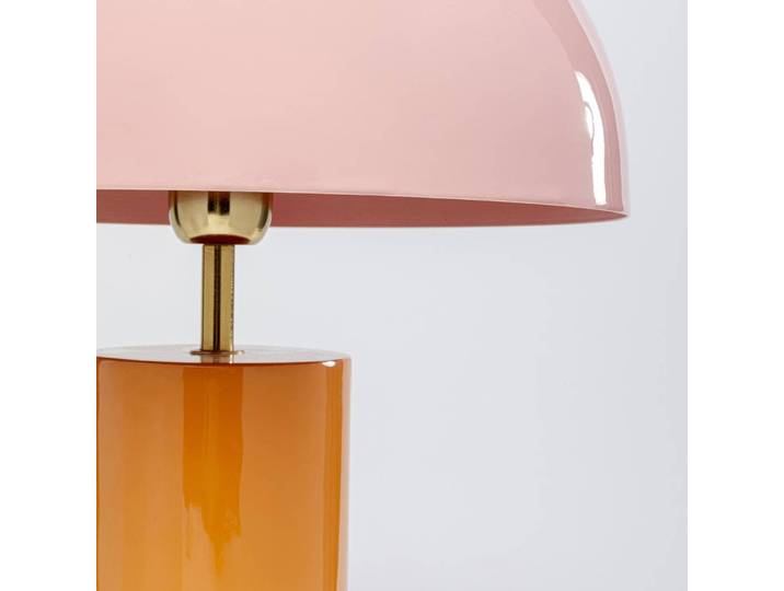 Design tafellamp Josy, paars / roze / rose, Woon-/ Eetkamer, metaal, Vintage, tafellamp
