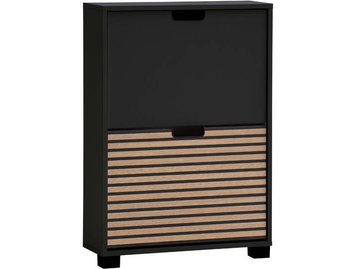 Schuhschrank SCHILDMEYER Ryker, Schuhschrank, Made in Germany, B: 59 cm , schwarz, B:59,8cm H:85,2cm T:19,55cm, FSC-zertifizierter Holzwerkstoff, Schränke, Schuhschrank, Solide Verarbeitung - Dieses Produkt ist in Deutschland gefertigt