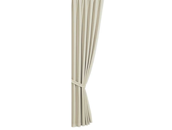 Verdunkelungs-Schals mit Universalschienenband, Beige, Größe 304 (2er-Pack Raffhalter, 80 cm)