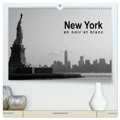 New York en noir et blanc (Calendrier mural haut de gamme 2027 DIN A2 vertical), CALVENDO calendrier mensuel