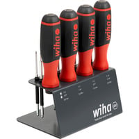 Schraubendreher mit Bithalter SoftFinish, 1/4" schwarz/rot, mit Ratschenfunktion
