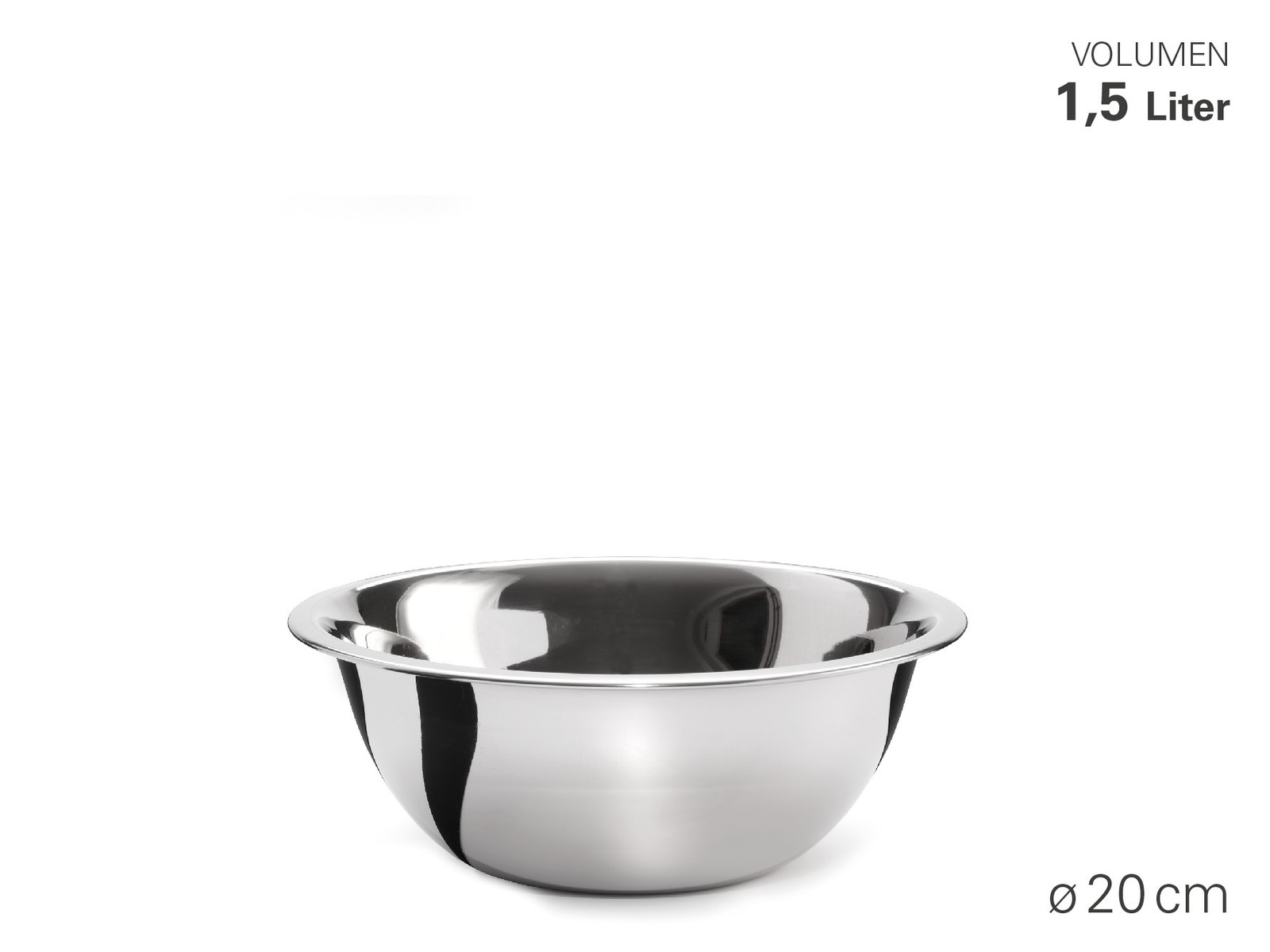 Karl Weis Roestvrijstalen mengkom Gastro diameter 20 cm