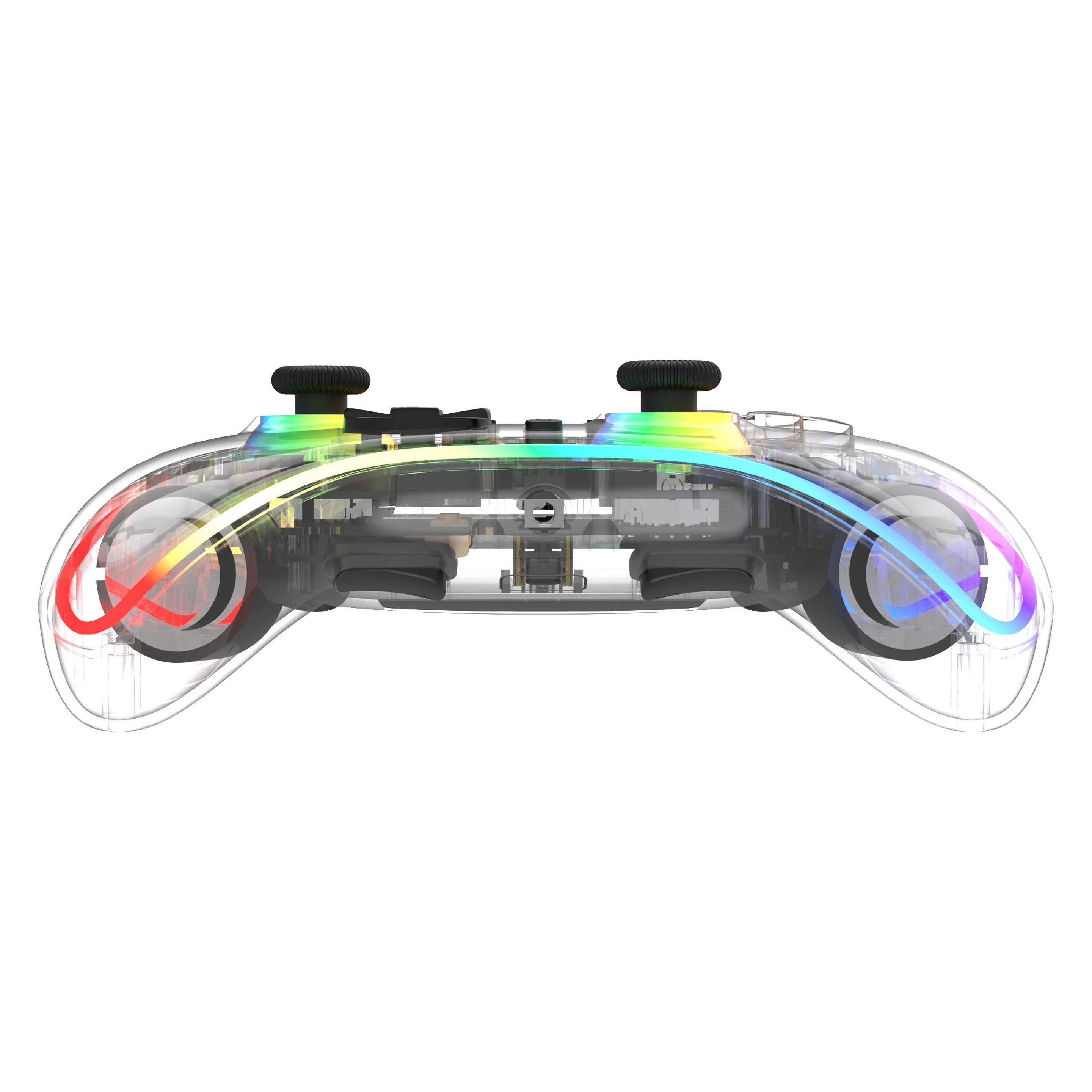 Deltaco Controller 2 C Taste RGB Wireless transparent Switch (Android, PC, Switch, Switch 2, Switch OLED) (GAM-198-T)