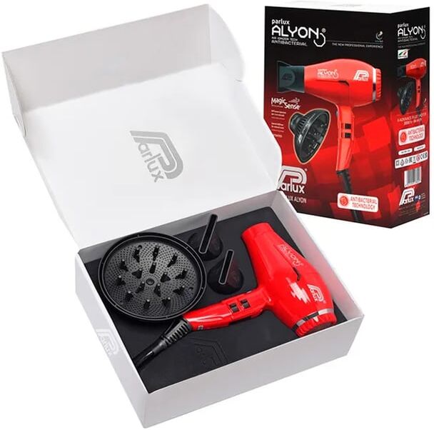 Parlux Hair Dryer Alyon Vermelho Lote 4 Pçs