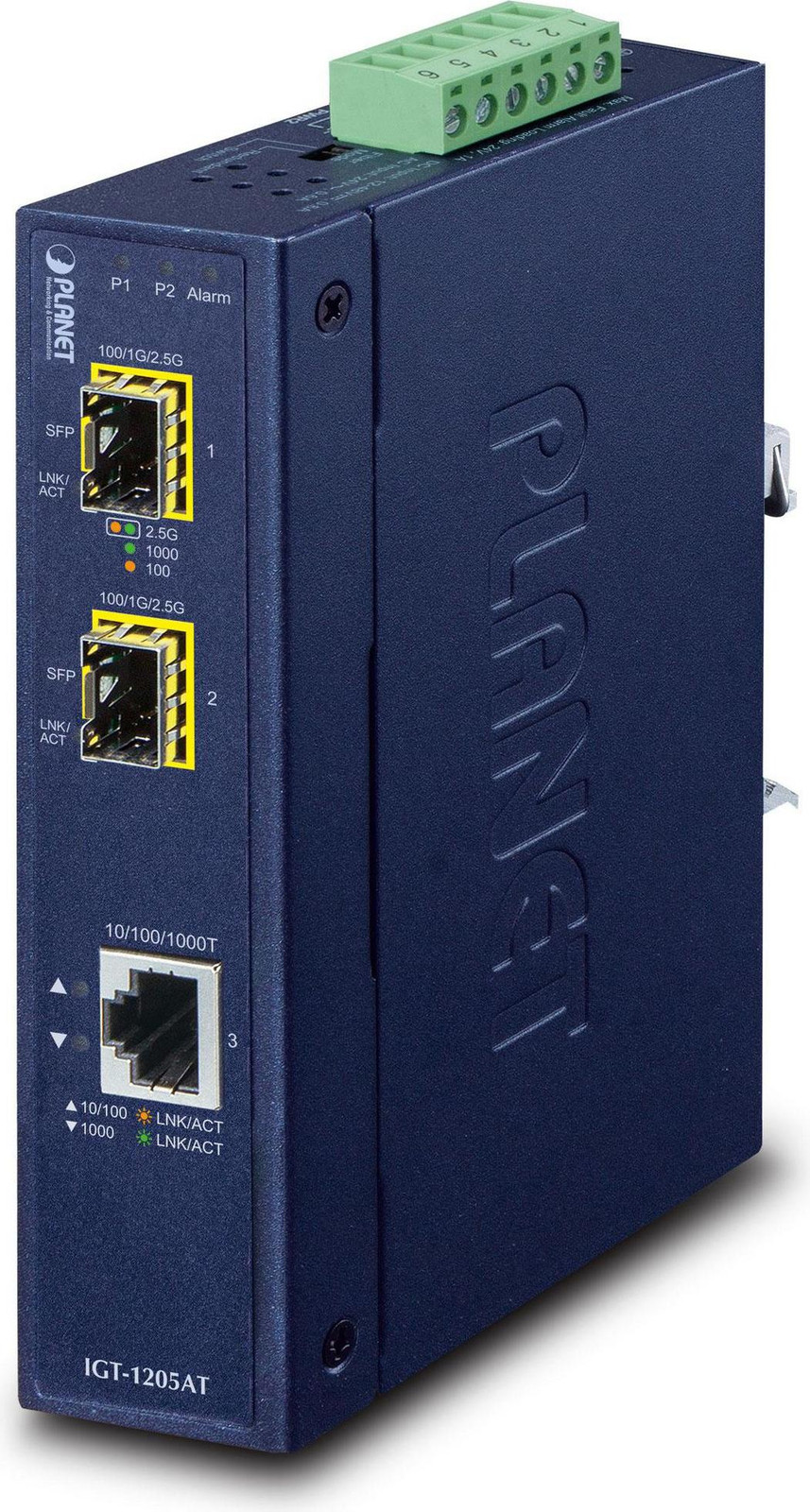Planet IGT-1205AT Network Media Converter 1000 Mbit/s Blauw