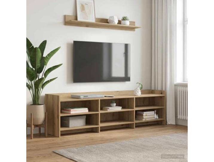 GKMBCVDFR TV-Schrank 168 x 33 x 47 cm Artisan-Eiche Holzwerkstoff Stabile Holzwerkstoff-Konstruktion, geräumige Fächer, moderne rechteckige Form, pflegeleichte Oberfläche, Montage zu zweit
