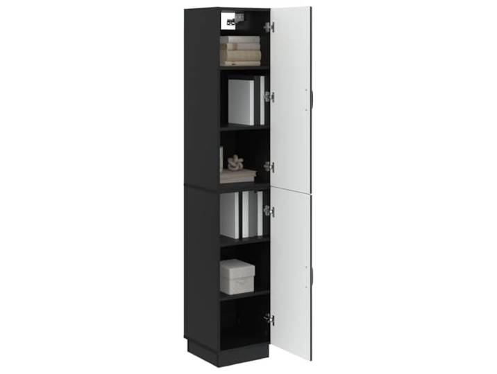 KTHLBRH 2-teiliges Schrank-Set aus schwarzem Holz Für Innen oder Garten, vielseitige Komponenten, einfache Bewegung, anpassbar an Räume
