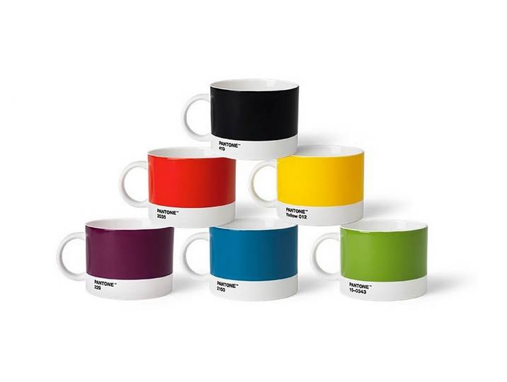 PANTONE Becher, Porzellan Teebecher, 475 ml, 6er-Set