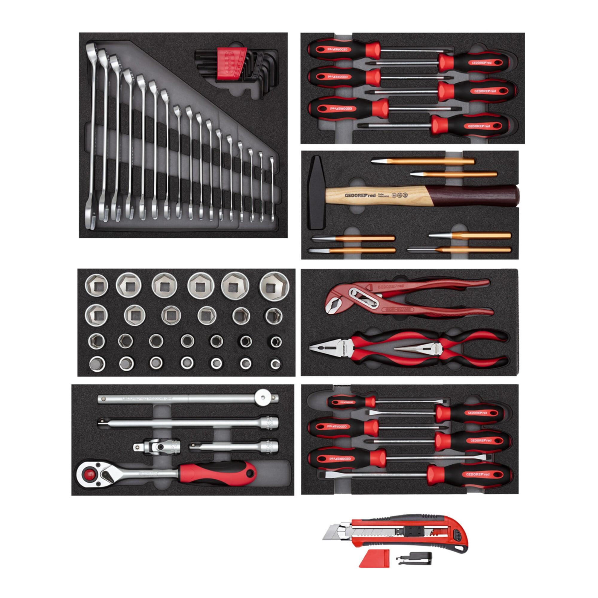 Gedore R21010000 Werkzeugsatz 8x CT-Module + Cutter 81-teilig ; Gedore Red (3301655)