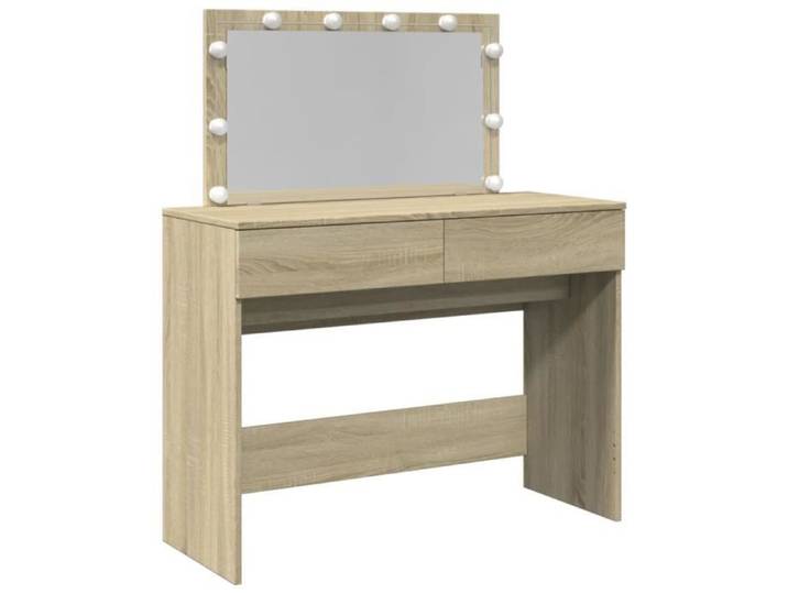 Coiffeuse avec LED chêne sonoma 100x40x120 cm -BK848208 (PLA)