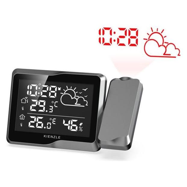 Kienzle Funk DCF Wetterstation mit Wand-Projektion (14998)