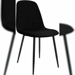 Proregal CHEFGASTRO Esszimmerstuhl MEXICO CITY Stoff HxBxT 88x45x54cm Schwarz Küchenstuhl
