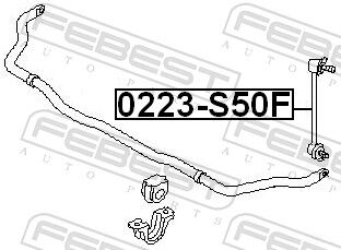 Febest Stange/strebe, Stabilisator 0223-S50f Vorderachse Für Nissan