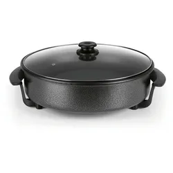 GOURMETmaxx Pizza-Pfanne mit Deckel - Elektrisch 1500W - schwarz