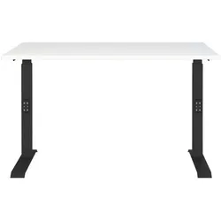 Germania-Werke Schreibtisch höhenverstellbar (manuell) »Downey« 120 cm weiß, 120x91x80 cm