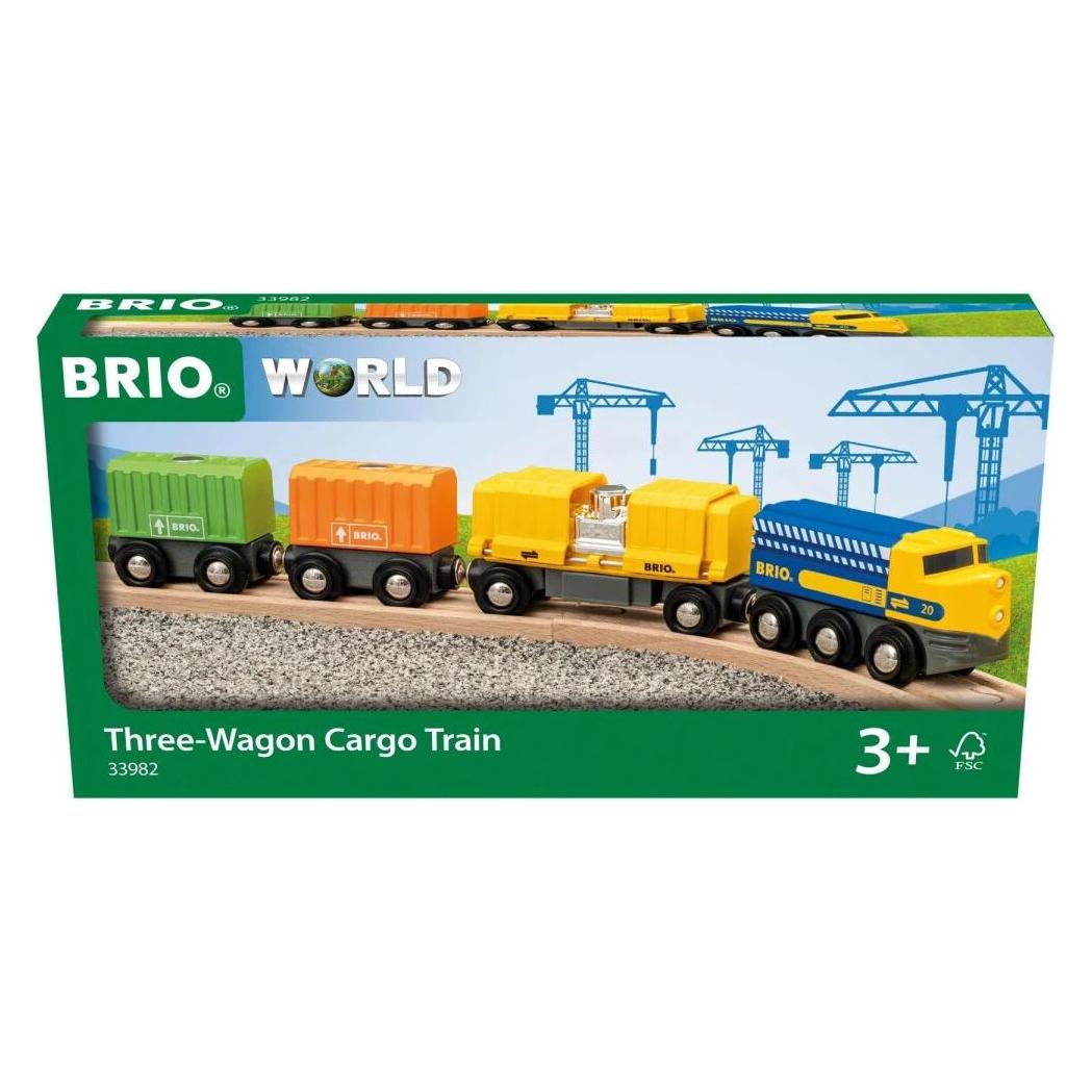 Brio Güterzug mit drei Waggons (53.033.982)