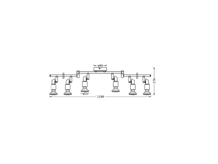OSRAM Deckenstrahler, weiß, 6-flg., Metall, GU10-LED 927 dim, dimmbar, weiß / opal, Metall