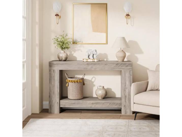Danonlly with 1 PB Framed Console Table - Narrow, Slim, Modern, and Wooden