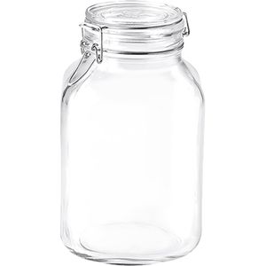 Bormioli-Rocco Einmachglas Fido, mit Bügelverschluss, 3 Liter, eckig, zum Einlegen, luftdicht