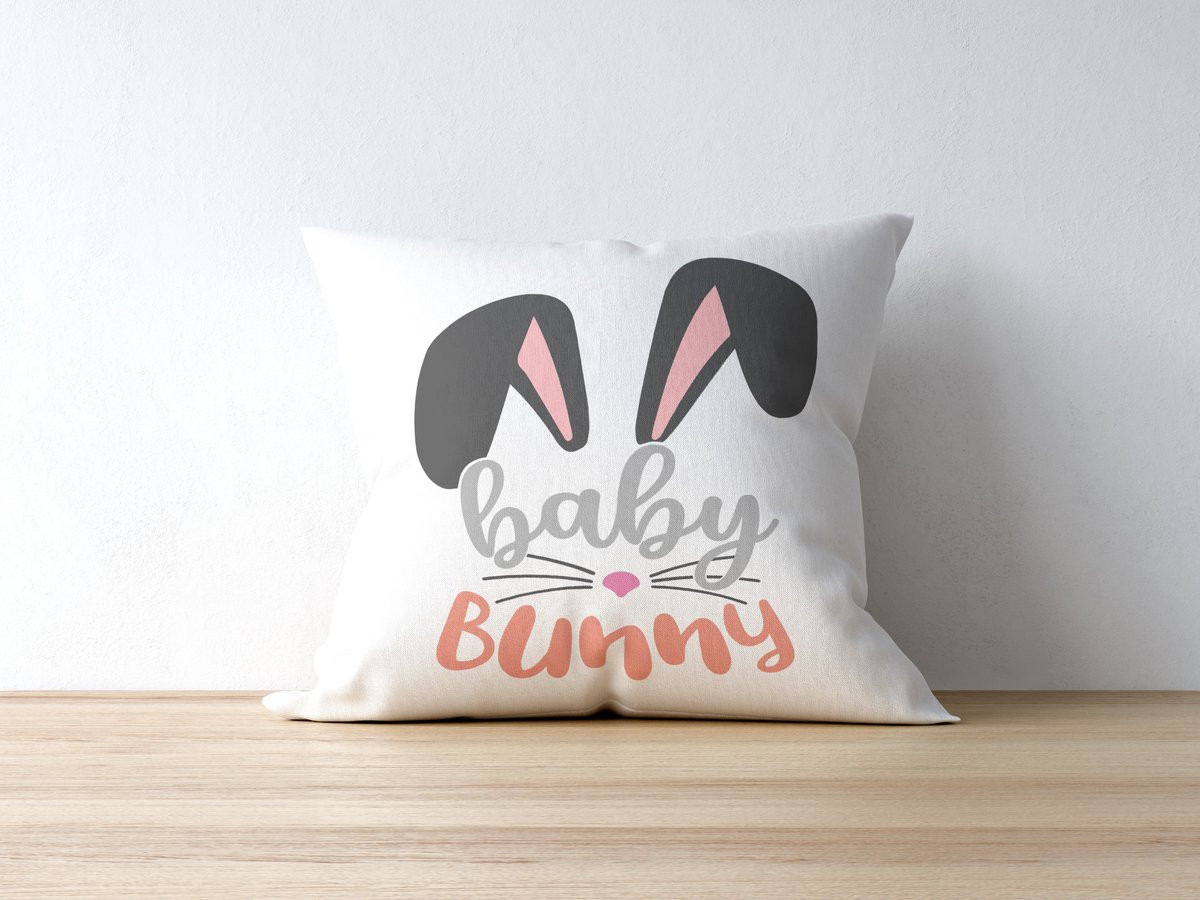 Baby Bunny Sierkussen met Schattig Gezicht - 40 x 40 cm