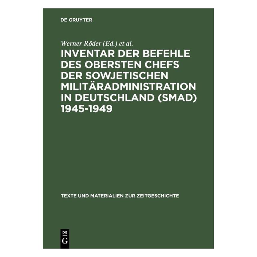 De Gruyter Inventar der Befehle des Obersten Chefs (Deutsch, 1994) (67833453)
