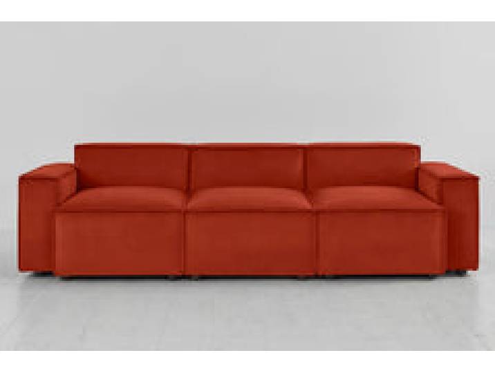 Dreisitzer-Sofa Model 03, Paprikarot