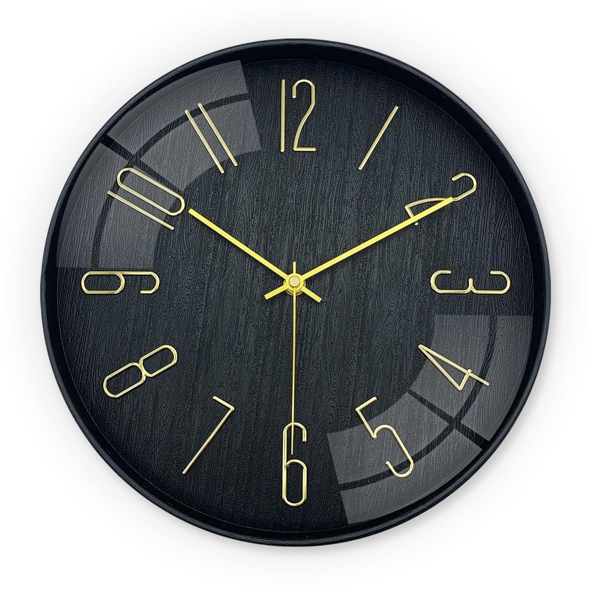 Solidchoice Moderne Wandklok met 3D Cijfers en Stille Uurwerk