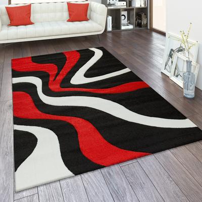 Paco Home Designer Area Rug with Contour Cut and Modern Wave Pattern