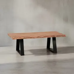 KADIMA DESIGN Couchtisch Massivholz Akazie - Modernes Design, Einzigartige Maserung, Handgefertigt, Einfache Montage, KADIMA DESIGN