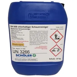 Schöler UH 058 chlorhaltiger Schaumreiniger 10 kg Reiniger gegen Fett und Eiweiß