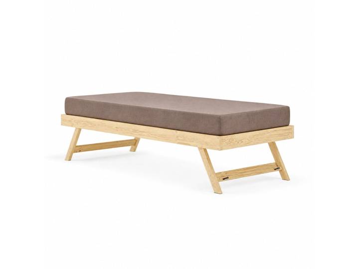 Pack sommier gigogne avec matelas bois massif 90x190 cm