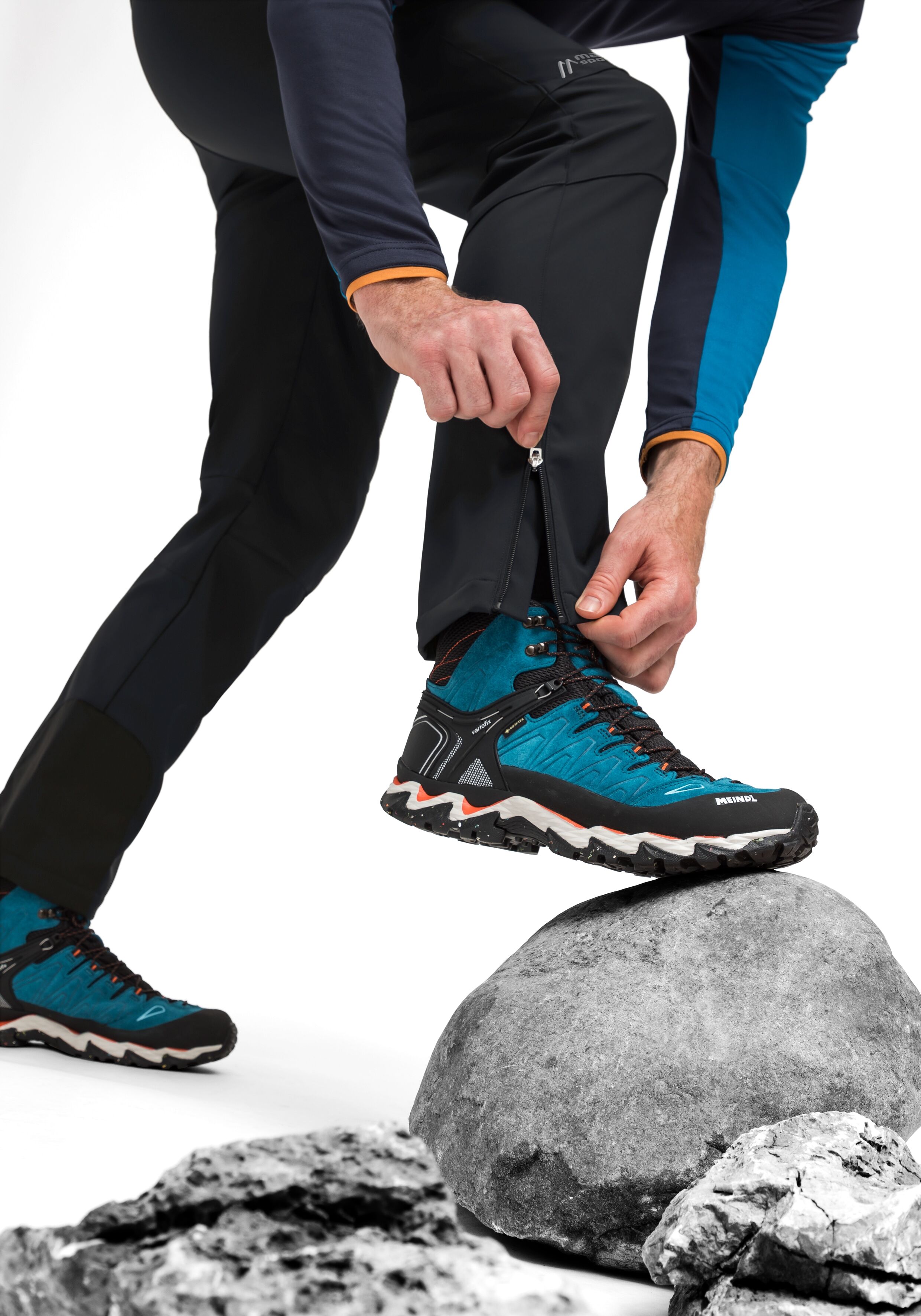 Maier Sports "Tech Pants M" Warme Softshellhose, winddicht, elastisch schwarz 44, Normalgrössen