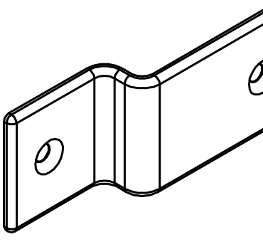 HSK Duschkabinenbau KG HSK Ersatzteile Sonderlasche, Schwarz-matt, E87319-68 E87319-68
