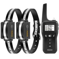 ROJECO PD529 Anti-Bell-Halsband, 2er-Set, 1000 m (schwarz)